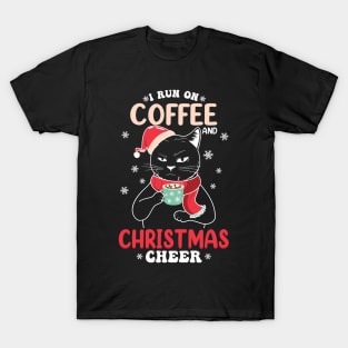 I RUN ON COFFEE AND CHRISTMAS CHEER T-Shirt